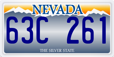NV license plate 63C261