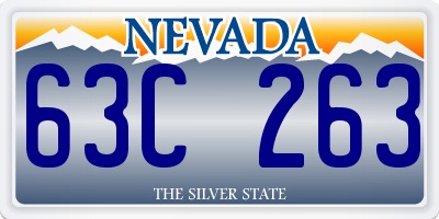 NV license plate 63C263
