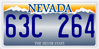 NV license plate 63C264