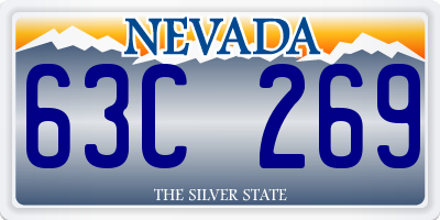 NV license plate 63C269