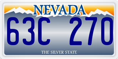 NV license plate 63C270