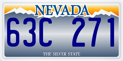 NV license plate 63C271