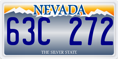 NV license plate 63C272