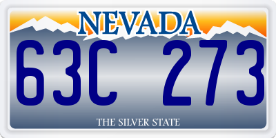 NV license plate 63C273