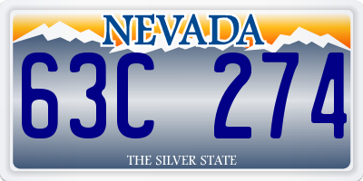 NV license plate 63C274