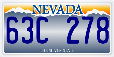 NV license plate 63C278