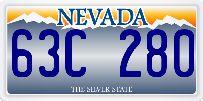 NV license plate 63C280