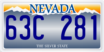NV license plate 63C281