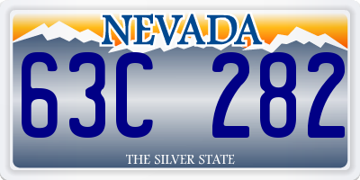 NV license plate 63C282