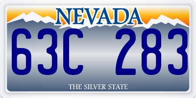 NV license plate 63C283