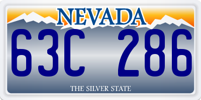 NV license plate 63C286