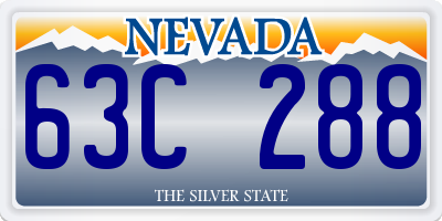 NV license plate 63C288