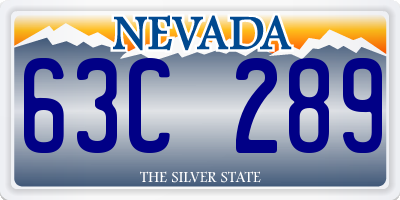 NV license plate 63C289