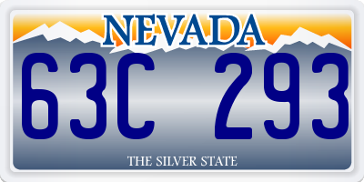 NV license plate 63C293