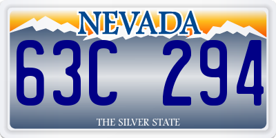 NV license plate 63C294