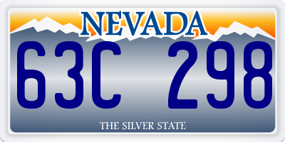 NV license plate 63C298