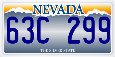 NV license plate 63C299