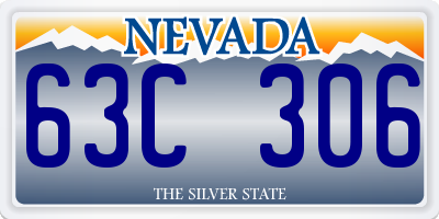 NV license plate 63C306