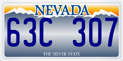 NV license plate 63C307
