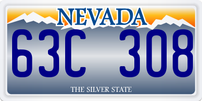 NV license plate 63C308