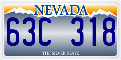 NV license plate 63C318