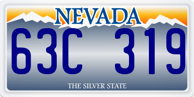 NV license plate 63C319