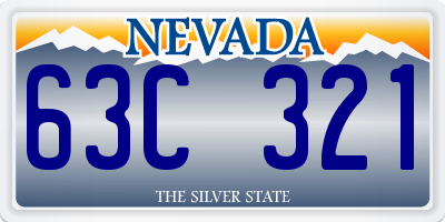 NV license plate 63C321