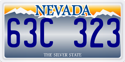 NV license plate 63C323