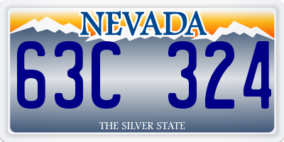 NV license plate 63C324