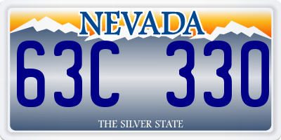 NV license plate 63C330