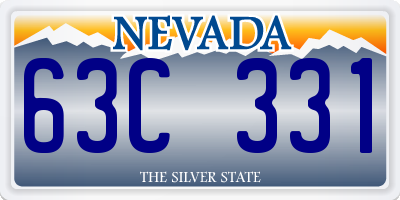 NV license plate 63C331