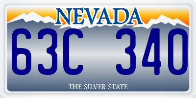NV license plate 63C340