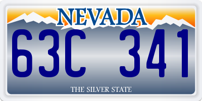 NV license plate 63C341