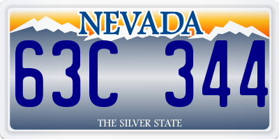 NV license plate 63C344