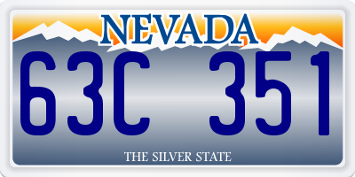 NV license plate 63C351