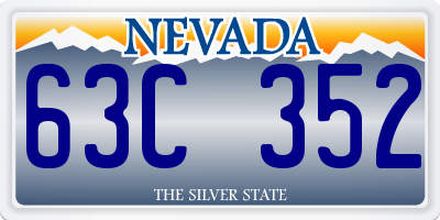 NV license plate 63C352