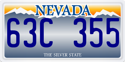 NV license plate 63C355