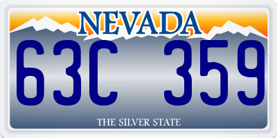 NV license plate 63C359