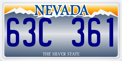 NV license plate 63C361