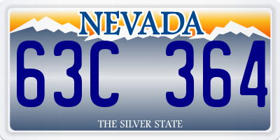 NV license plate 63C364