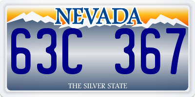 NV license plate 63C367
