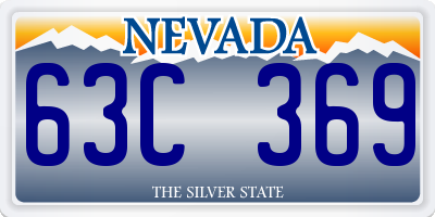 NV license plate 63C369