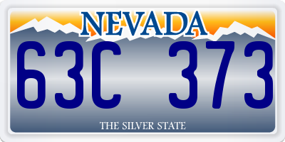 NV license plate 63C373