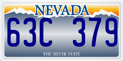 NV license plate 63C379