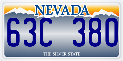 NV license plate 63C380