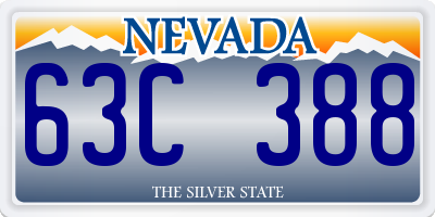 NV license plate 63C388