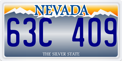 NV license plate 63C409