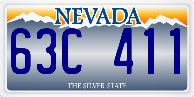 NV license plate 63C411