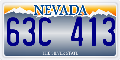 NV license plate 63C413
