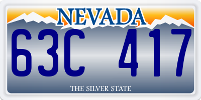 NV license plate 63C417